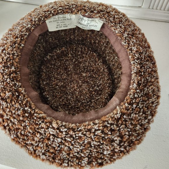 Vintage Jeffrey Lawrence for Lawrence Bentley Wool Knit Packable Fedora, Size M - Picture 6 of 8